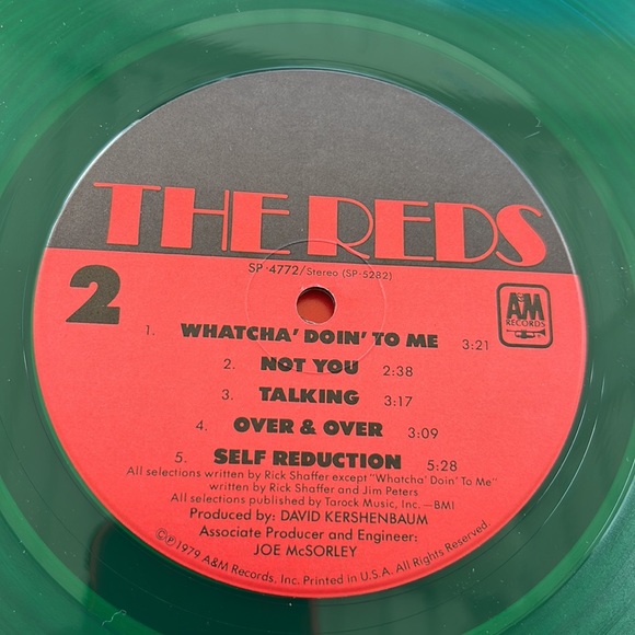 The Reds 1979 Promotional Green Vinyl LP - Picture 6 of 7